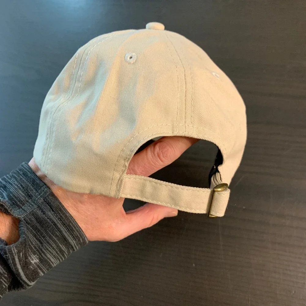 Paws Up Baseball Cap Tan Cotton Adjustable Strap Embroidered Logo Unisex Montana